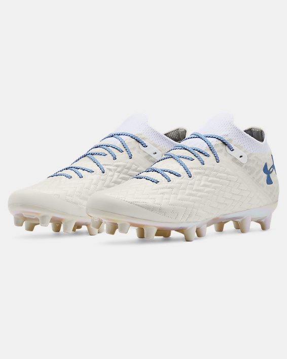 Unisex UA Clone Magnetico Pro FG Soccer Cleats in White image number 3